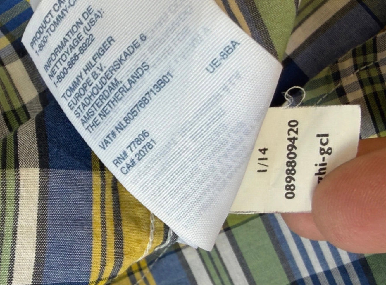 Chemise à carreaux - Tommy Hilfiger - Taille XXL