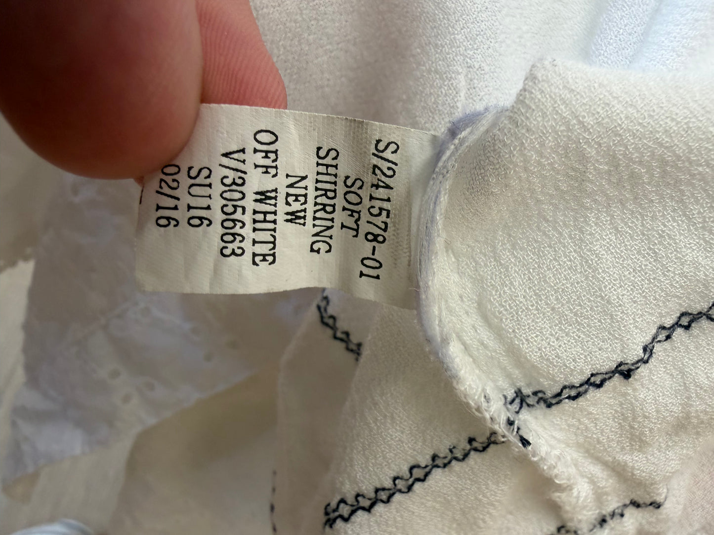 Blouse bohème blanche à liens femme L