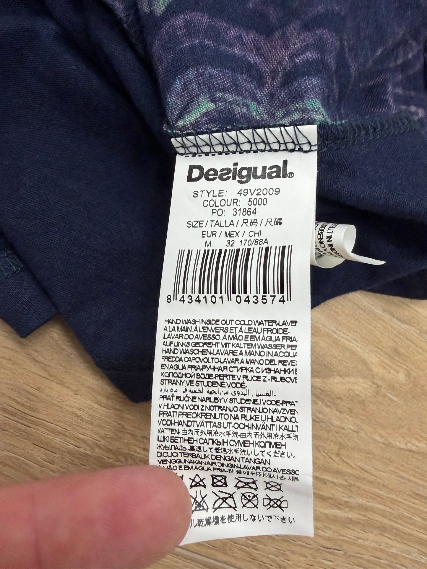 Robe Desigual bleu marine imprimé mandala – Taille M