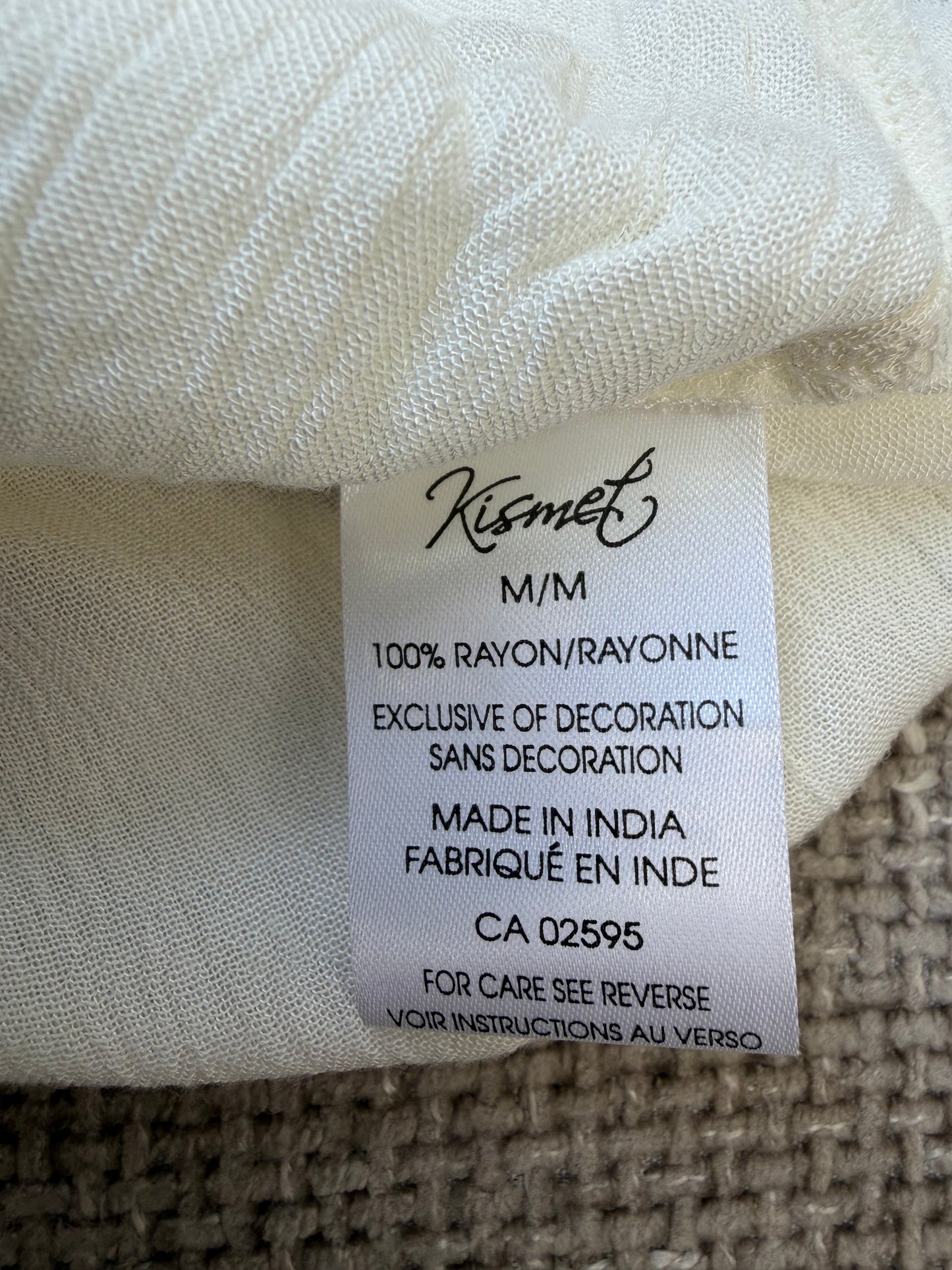 Blouse bohème blanche brodée femme Kismet M