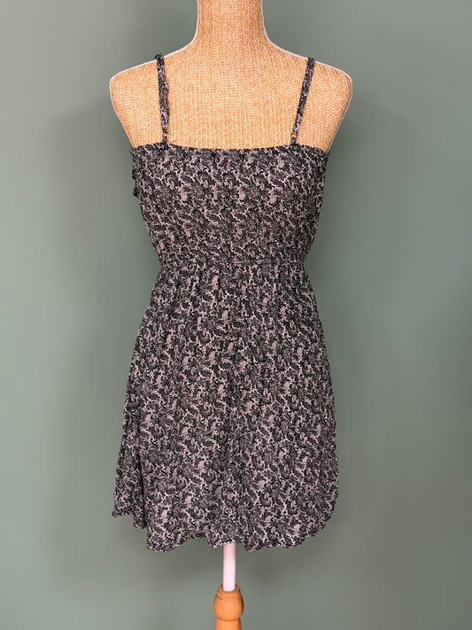Robe fluide noire à imprimé cachemire - Taille M