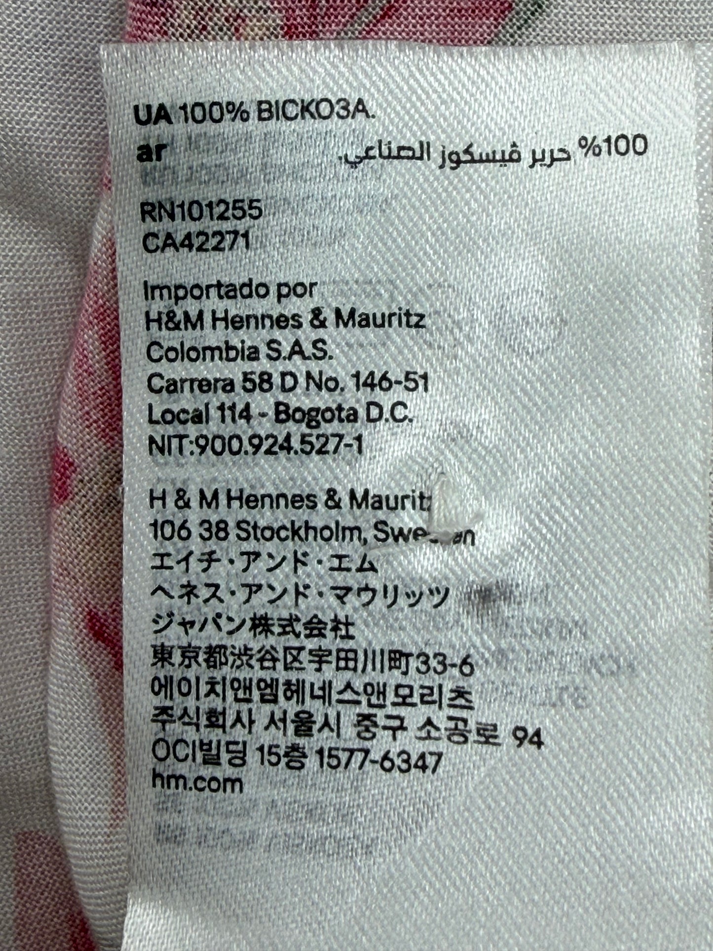 Robe H&M fleurie à fines bretelles - Taille M