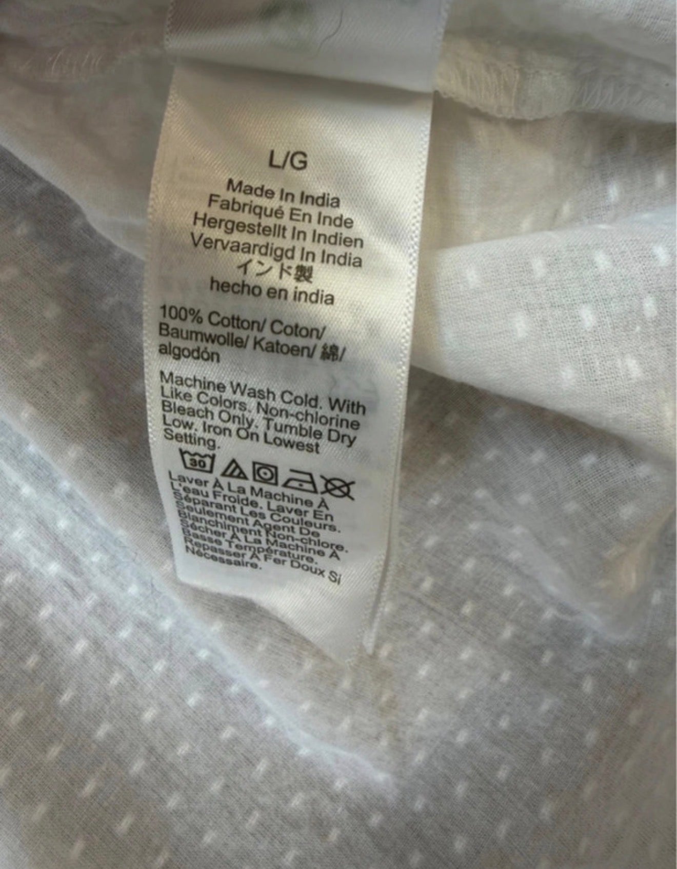 Blouse J.Crew blanche en coton texturé - Taille L