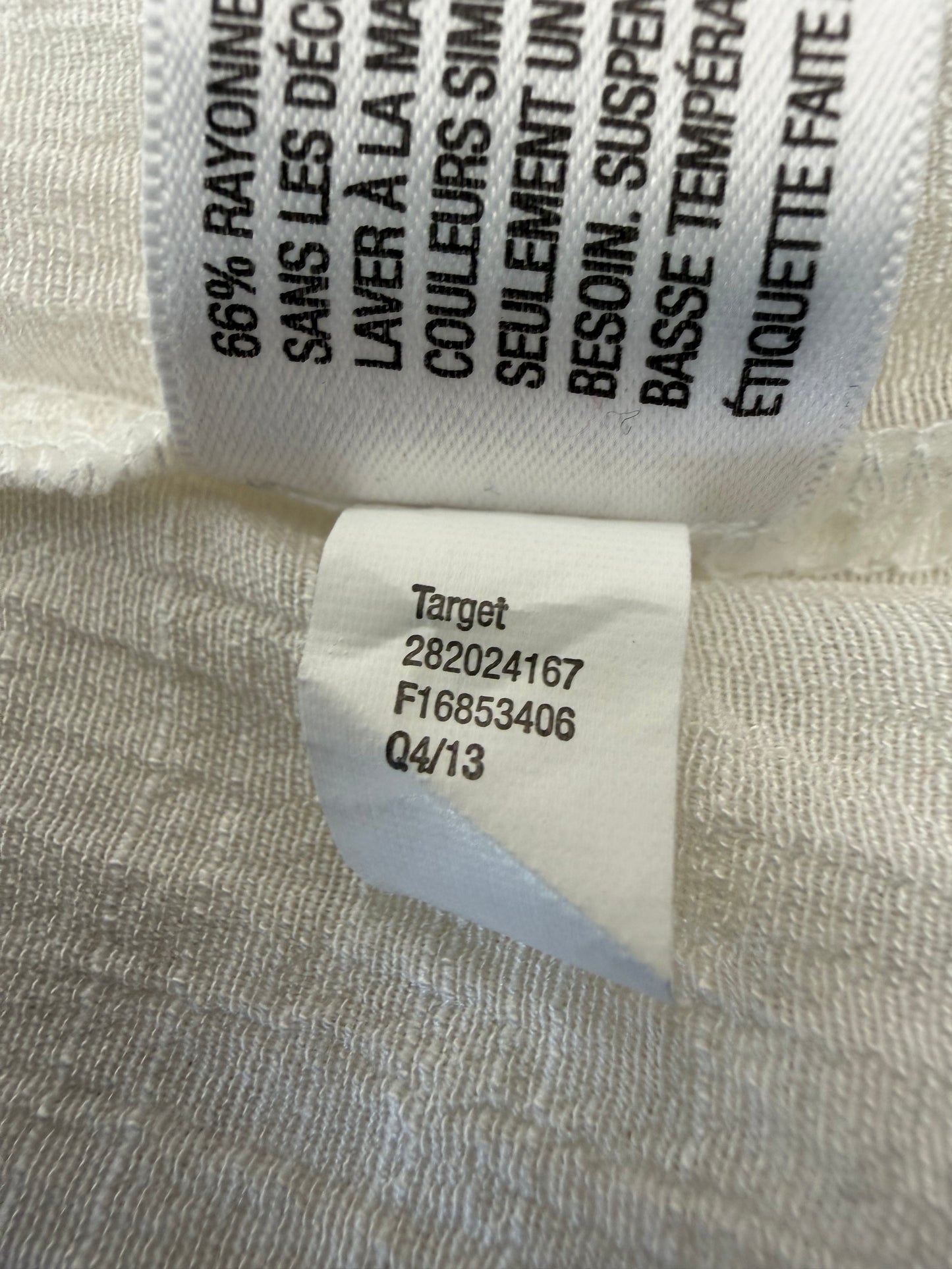 Blouse blanche bohème smockée femme Target M