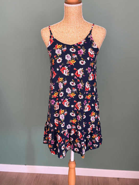 Robe fleurie bleu marine femme taille M