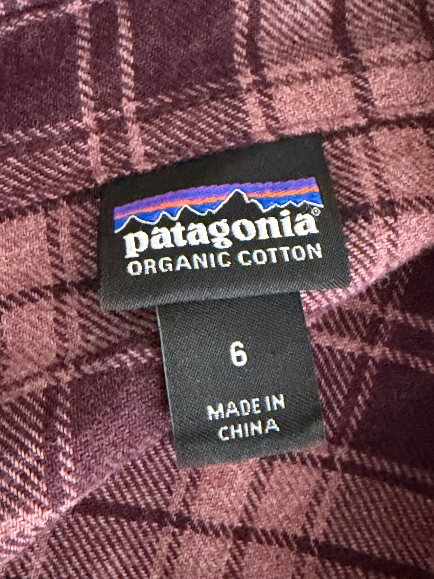 Chemise Patagonia à carreaux bordeaux