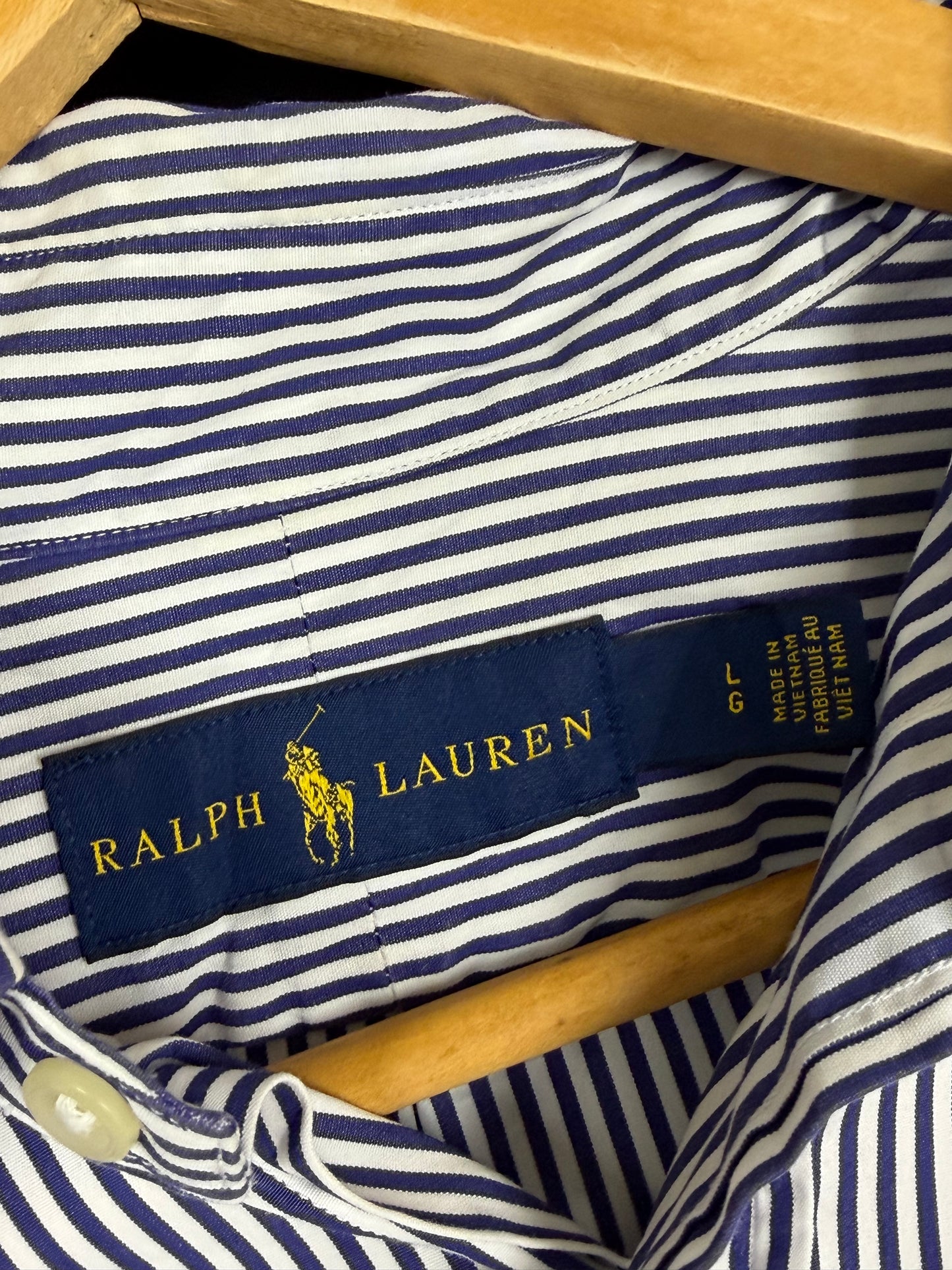 Chemise Ralph Lauren rayée bleu & blanc