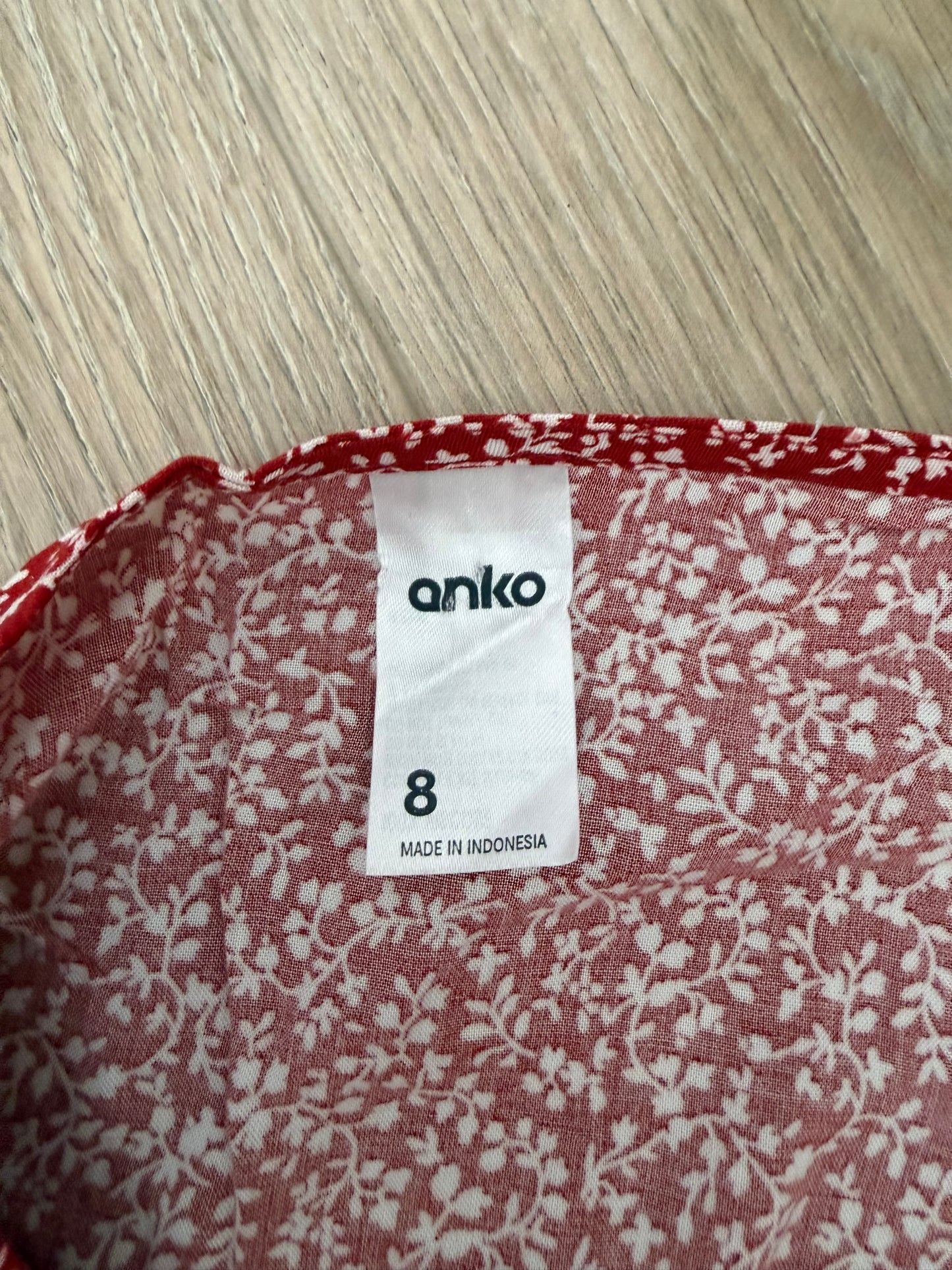 Robe rouge fleurie Anko – Taille S
