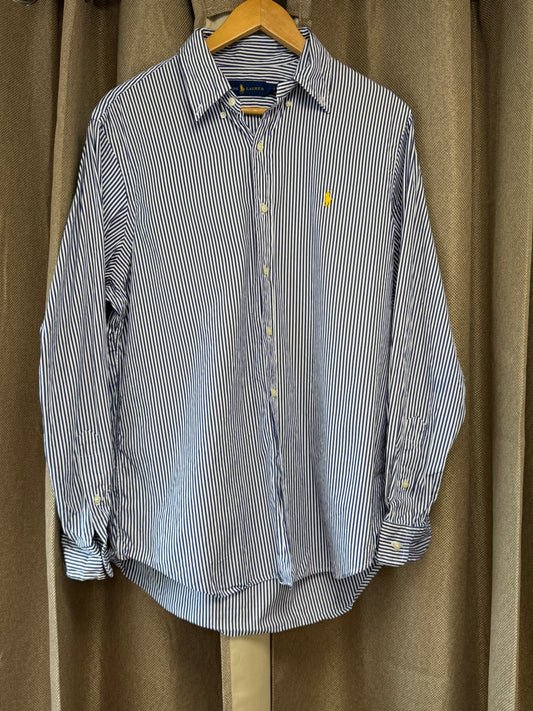Chemise Ralph Lauren rayée bleu & blanc