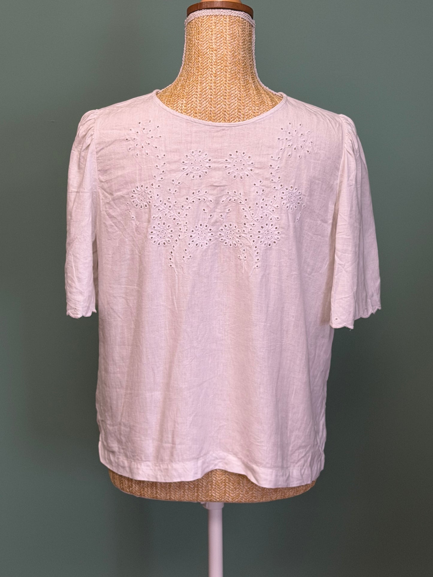 Blouse blanche brodée esprit bohème