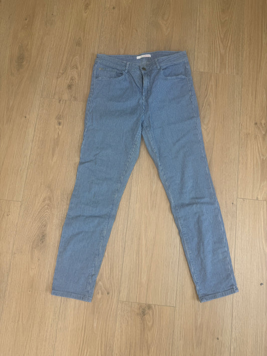 Jean rayé bleu Camaïeu femme taille 38