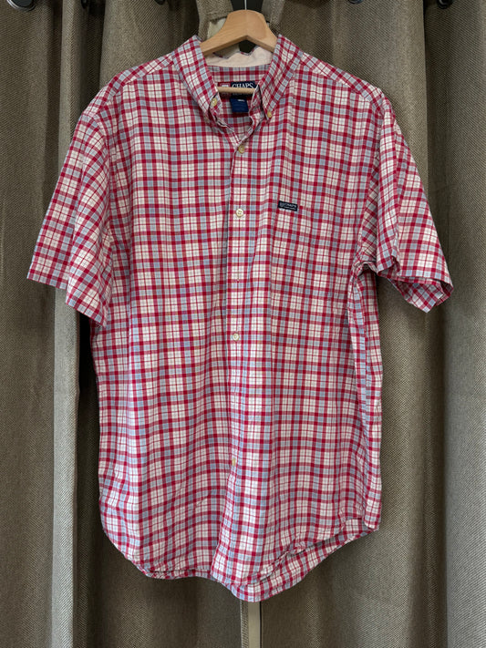 Chemise homme Chaps Ralph Lauren à carreaux rose/rouge