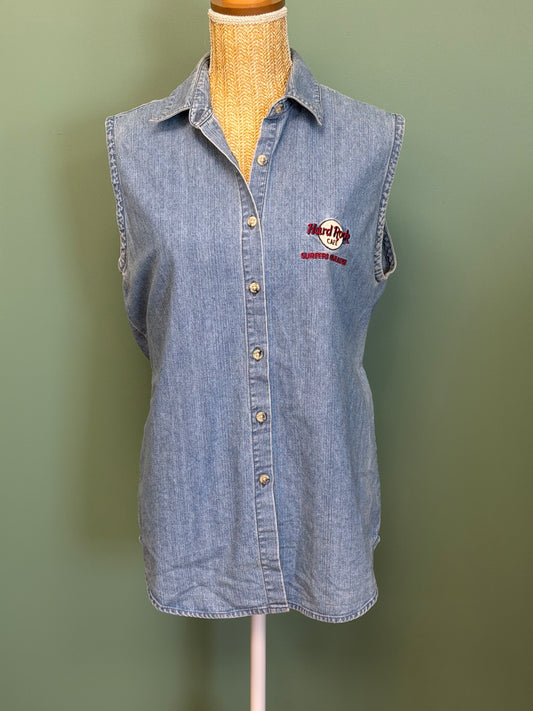 Chemise sans manches en jean Hard Rock Café