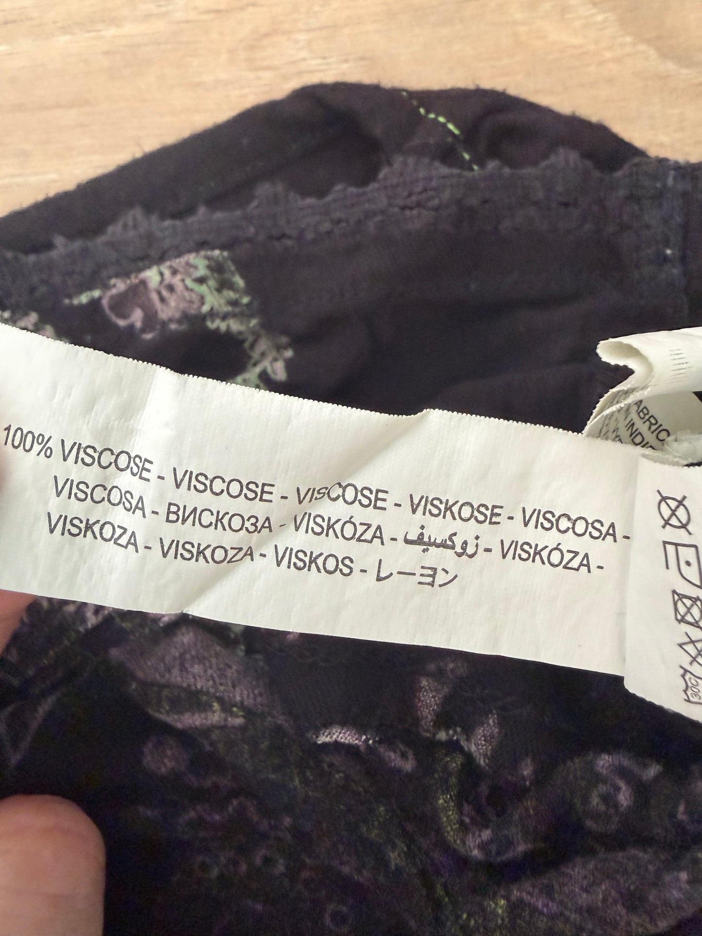 Robe Desigual noire imprimé cachemire – Taille XL