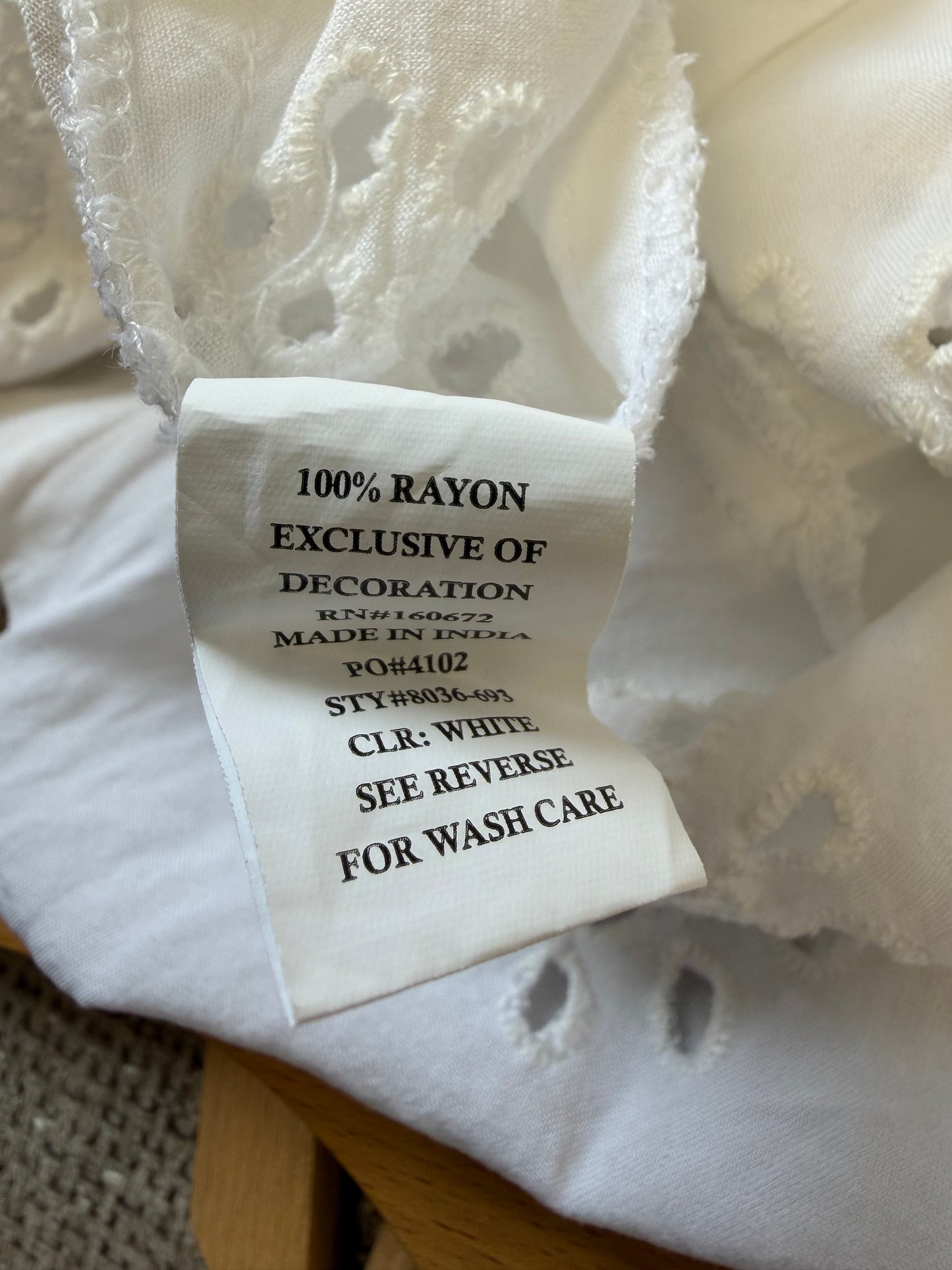 Robe blanche broderie anglaise bohème femme M