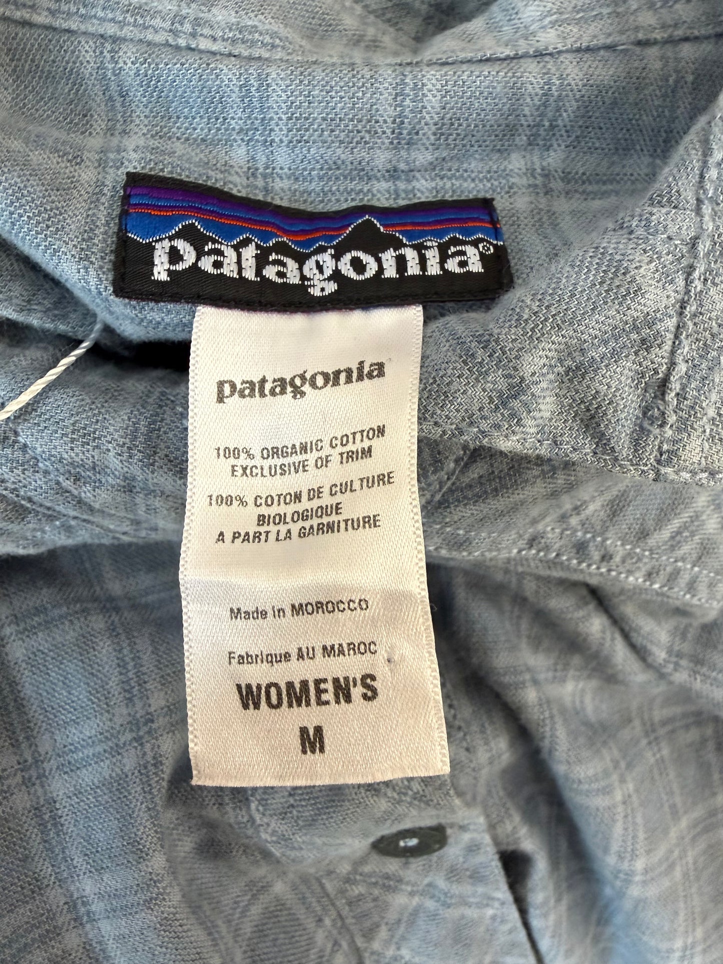 Chemise Patagonia à carreaux bleu lavande