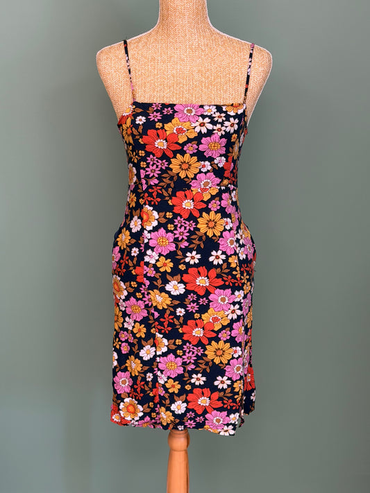 Robe fleurie noire femme taille S