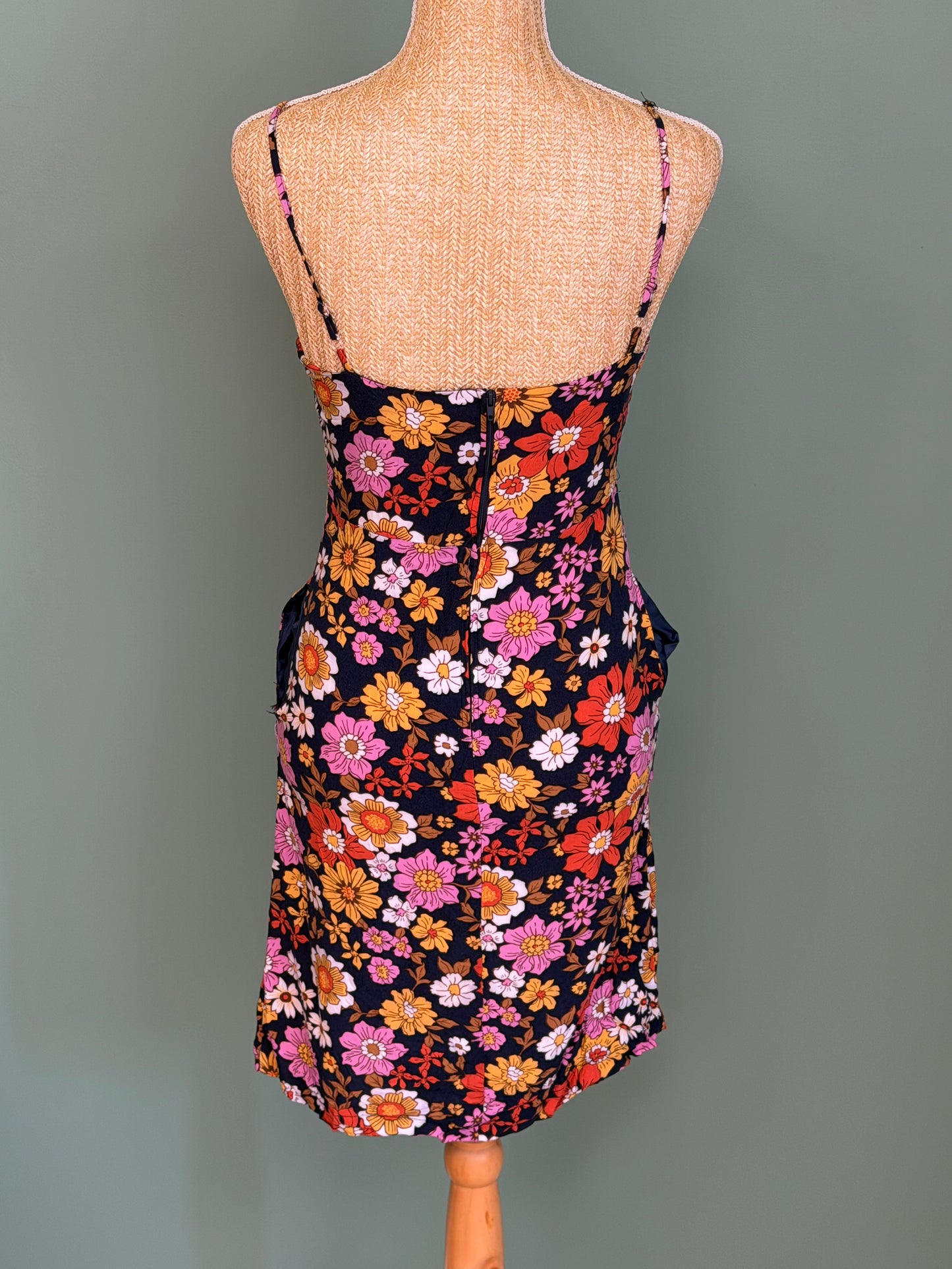 Robe fleurie noire femme taille S