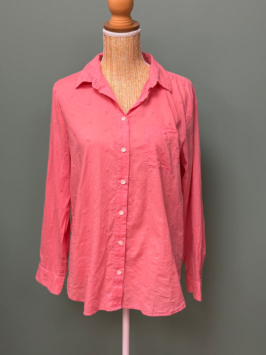 Chemise rose brodée The Softened Shirt – Loft