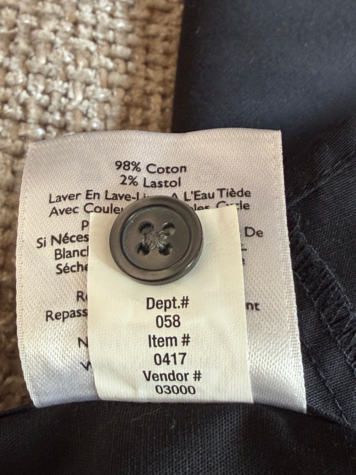 Chemise Noire Stretch - Eddie Bauer - Taille L