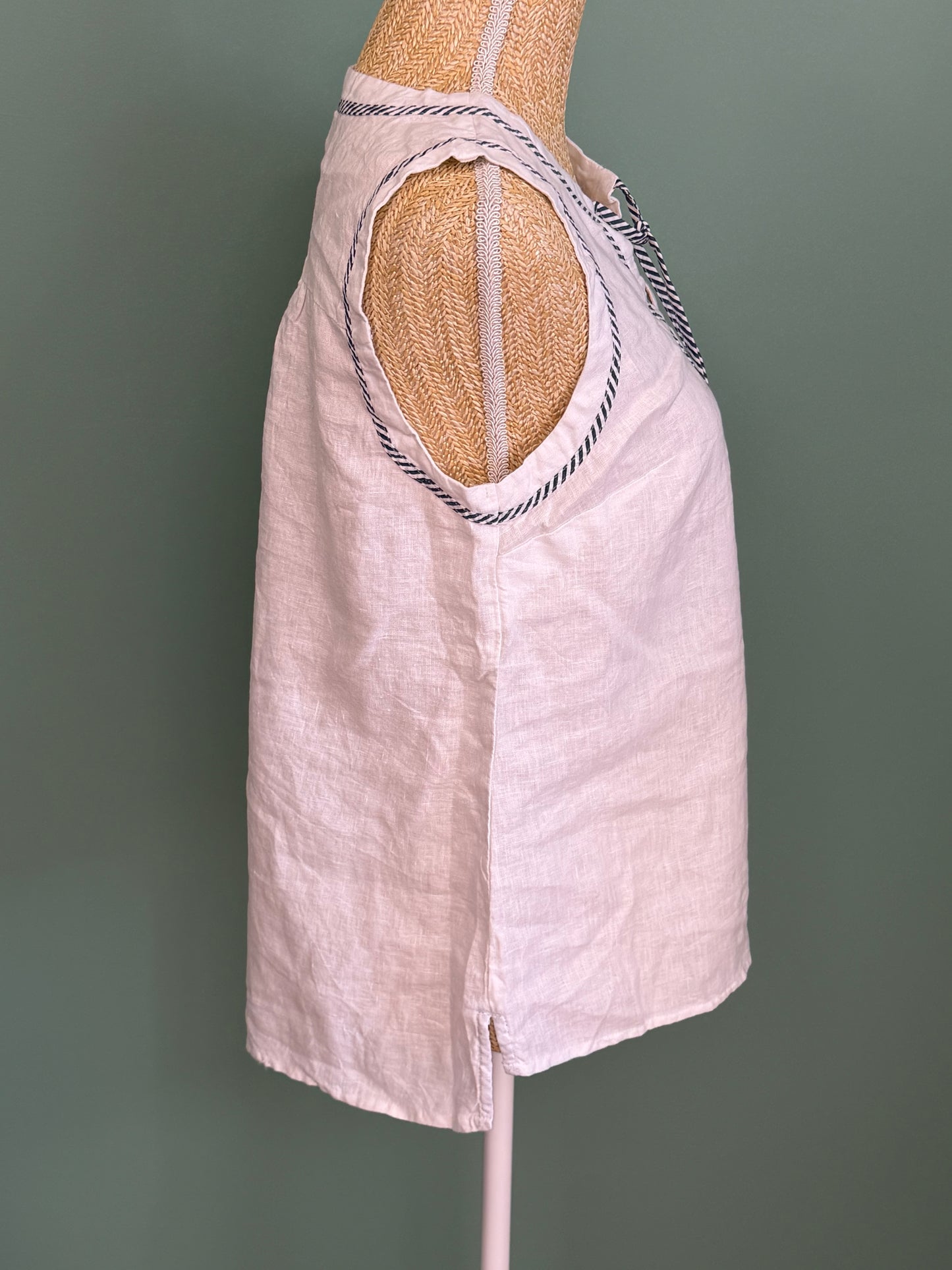 Débardeur en lin blanc femme M