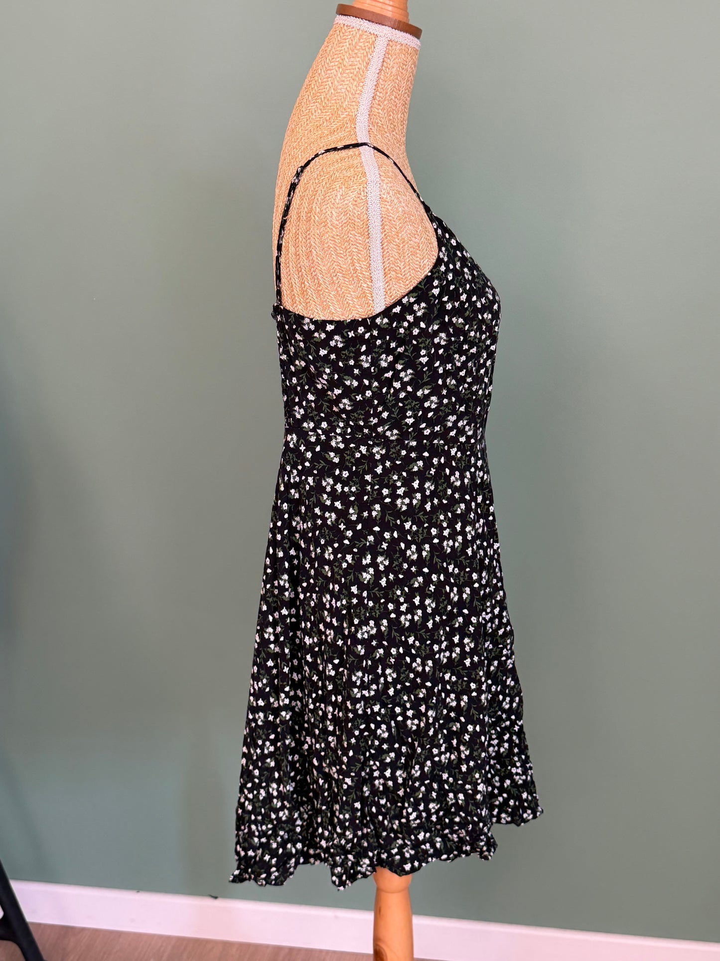 Robe fleurie noire femme taille L