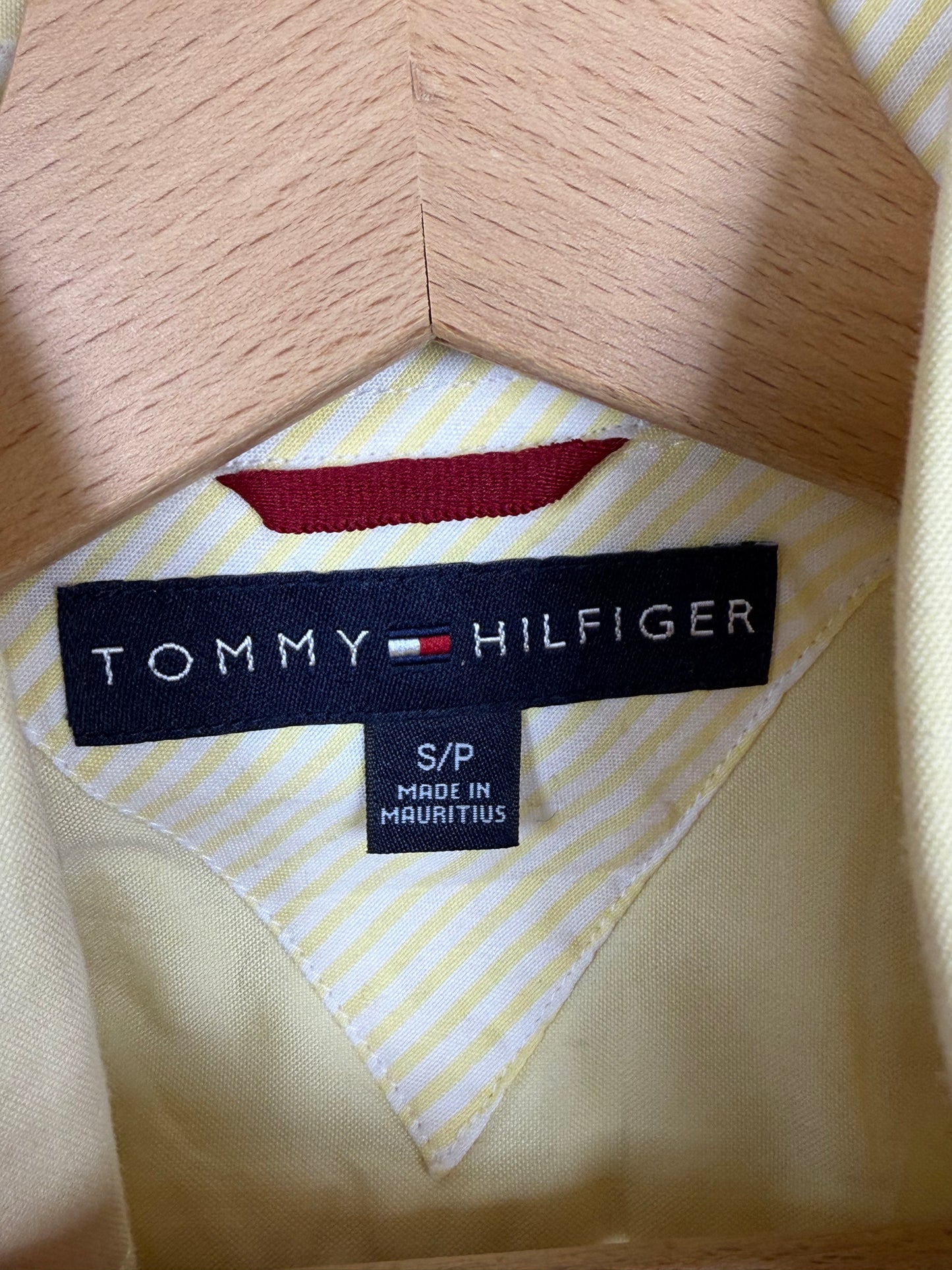 Chemise Tommy Hilfiger jaune pastel vintage