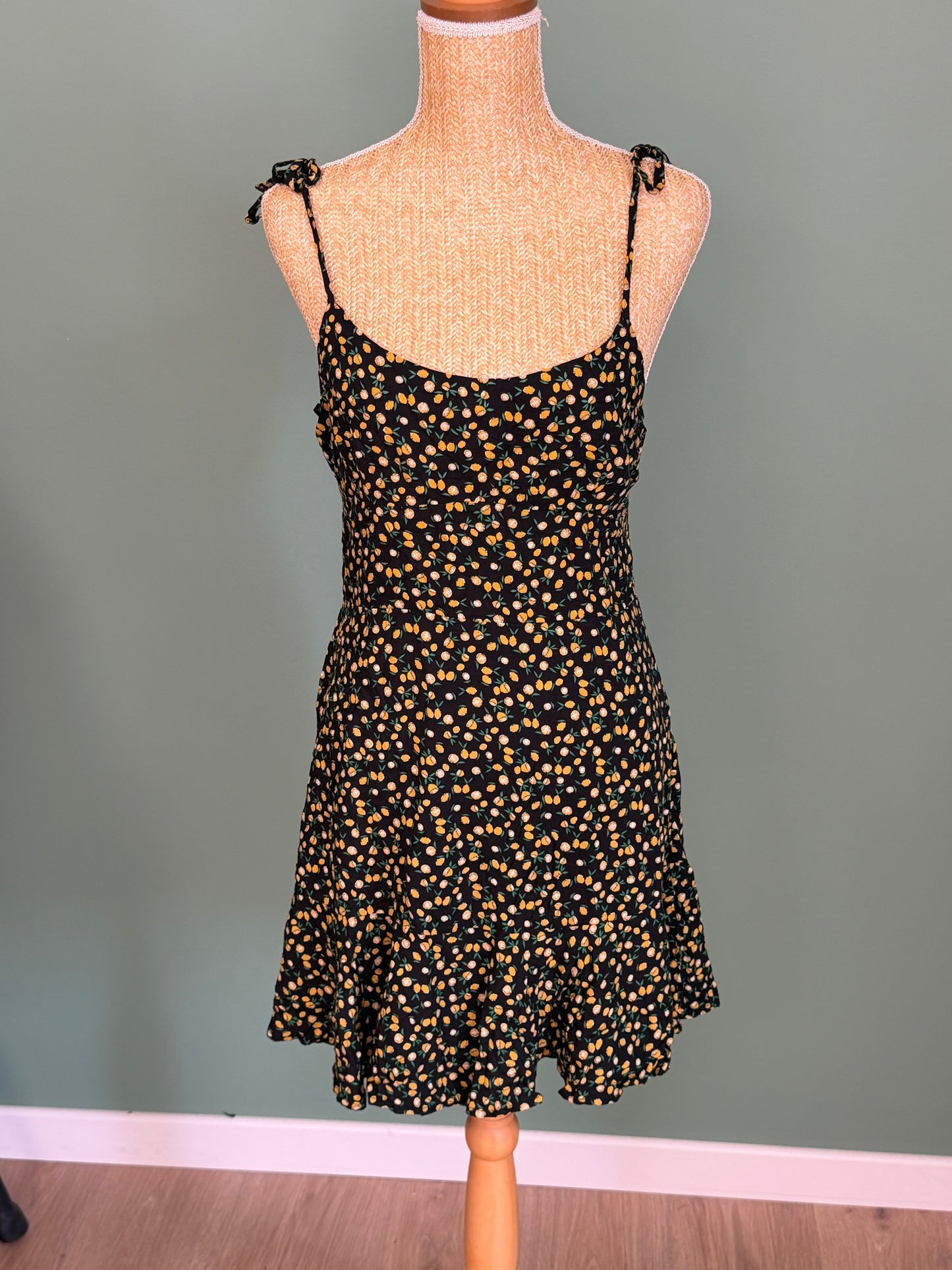 Robe noire imprimé citron femme taille L