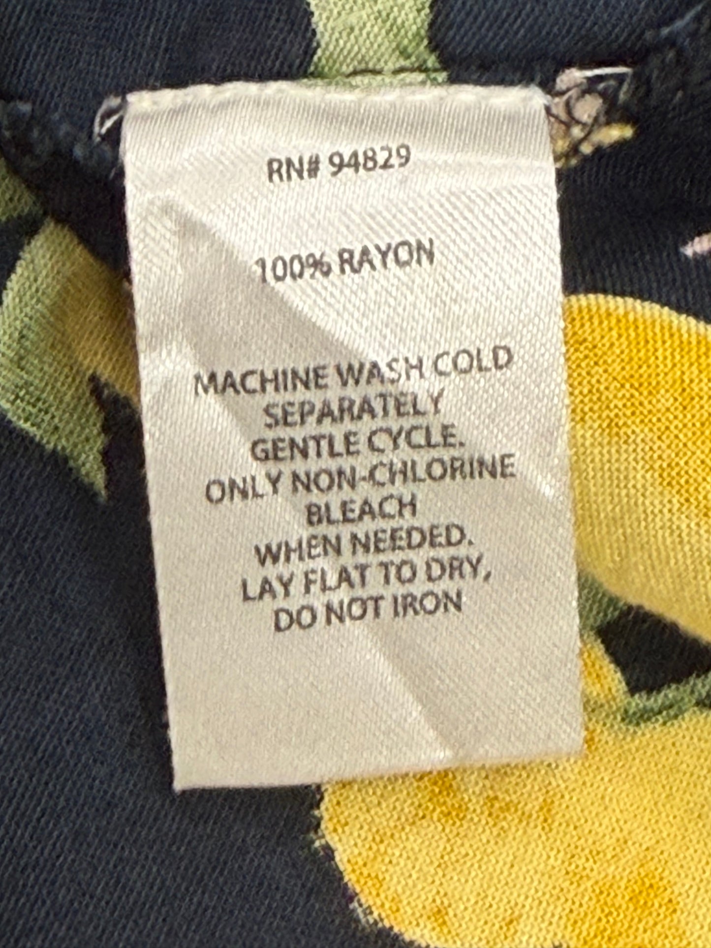 Robe noire imprimé citrons - Taille L / XL