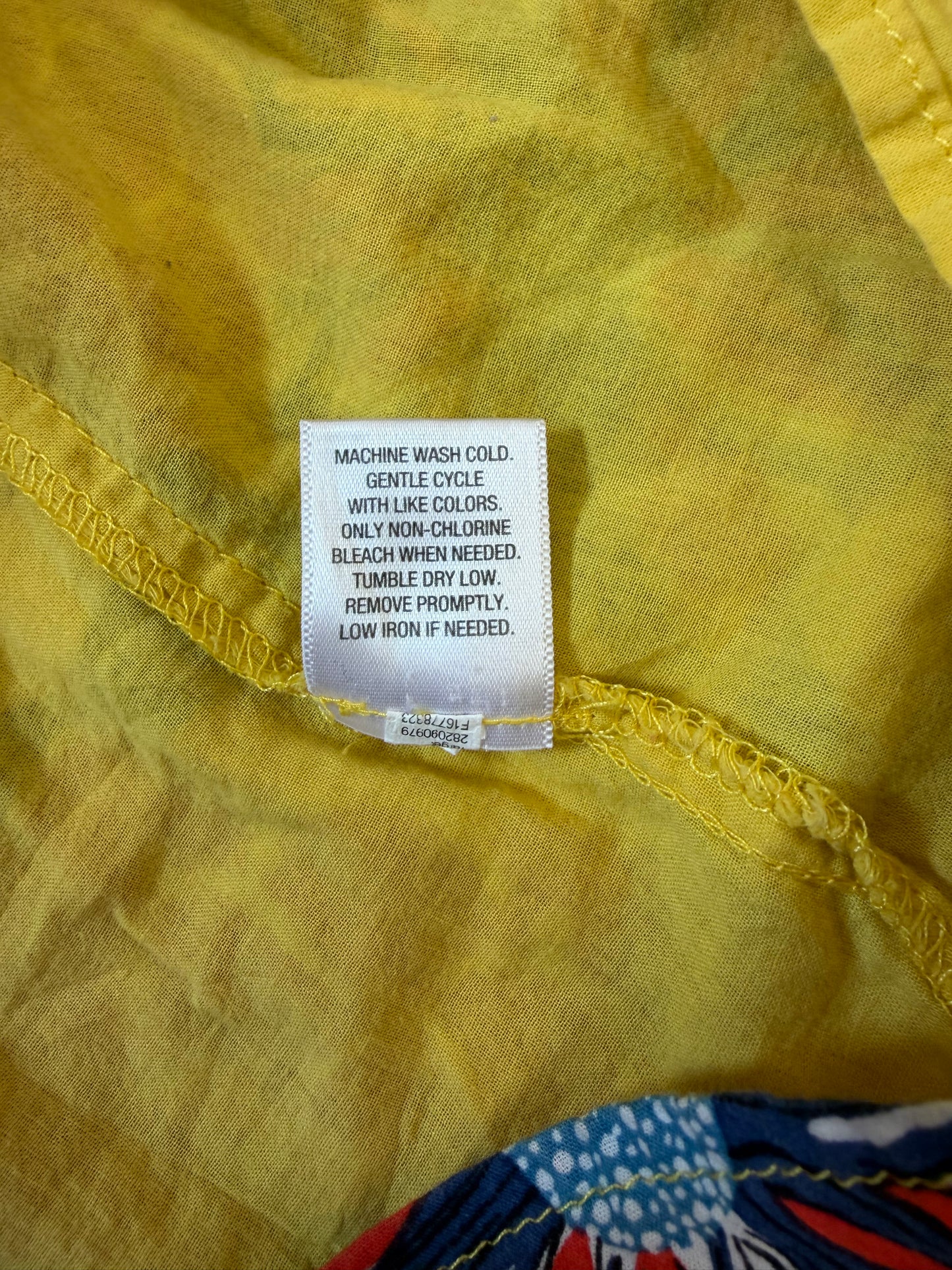 Robe fleurie jaune femme en coton taille S