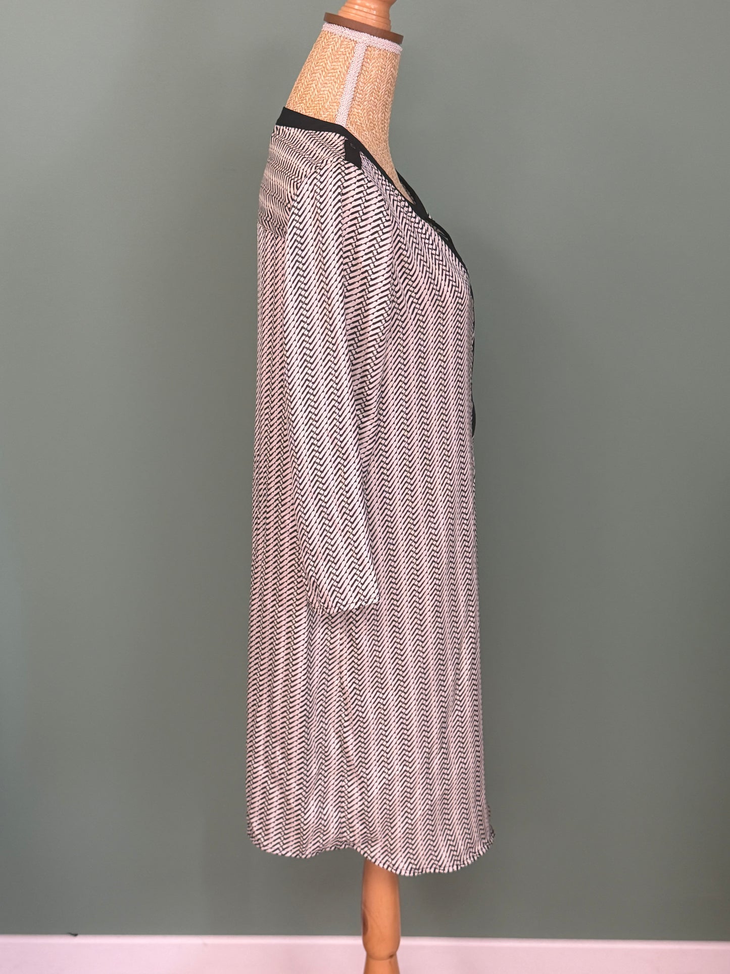 Robe imprimée noire et blanche Promod femme taille L