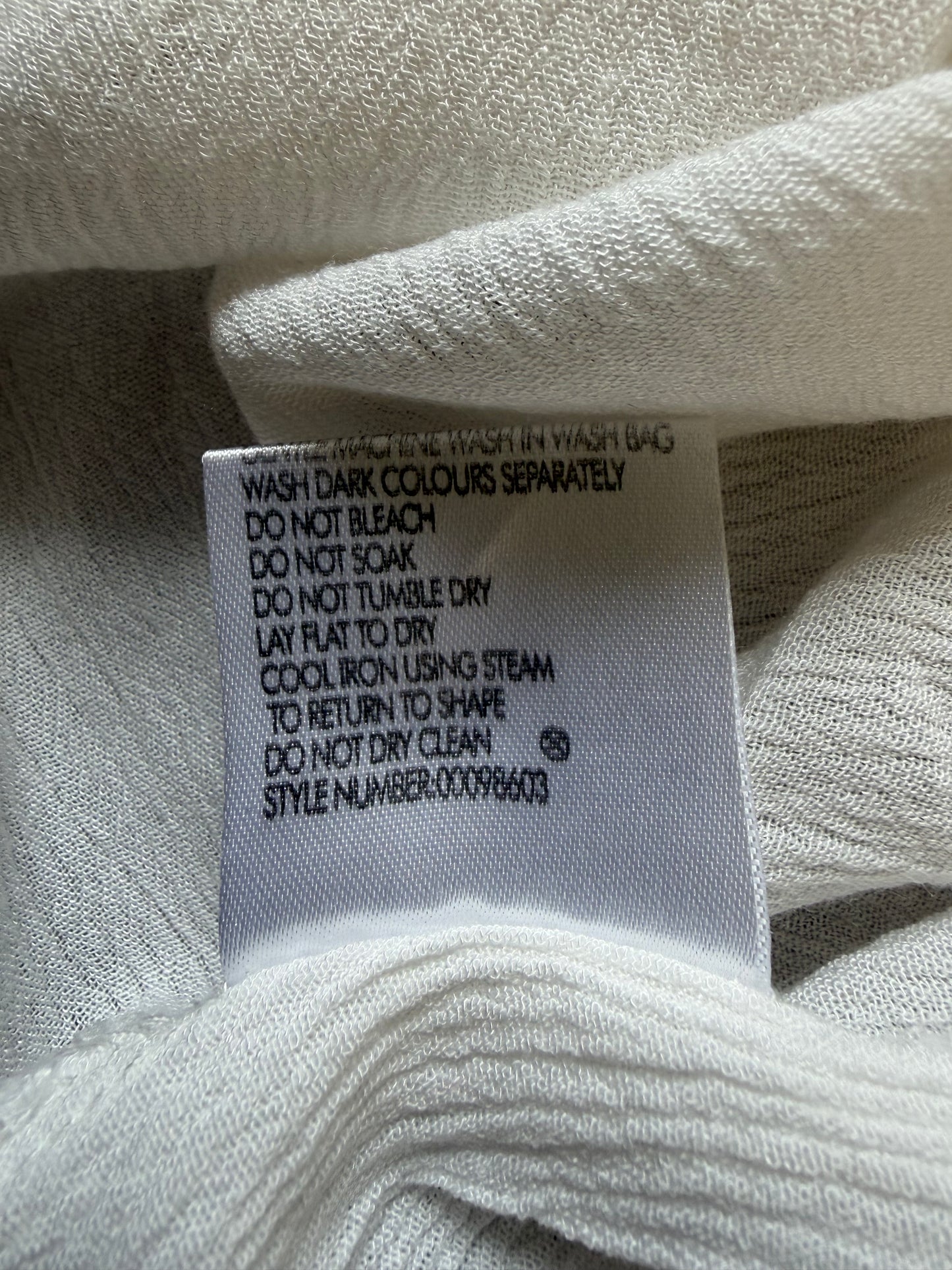 Blouse blanche à dentelle crochetée dos femme M/L en viscose