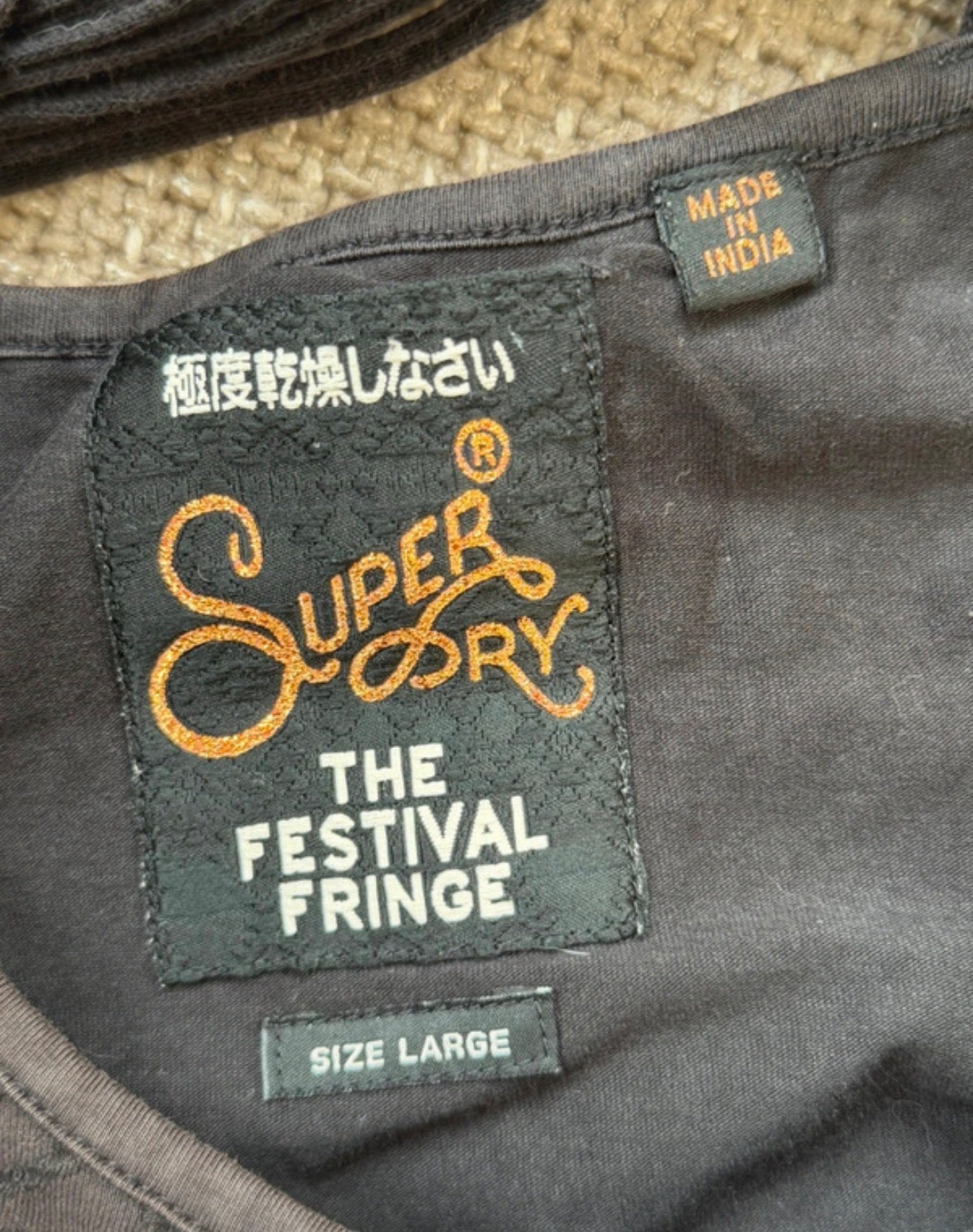 Robe The Festival Fringe noire ajourée - Superdry - Taille L