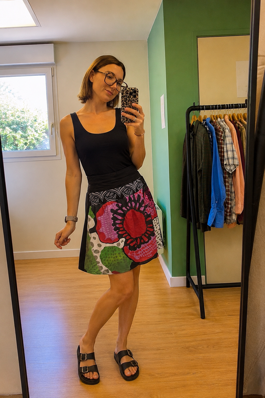 Jupe Desigual multicolore à imprimé floral – Taille U