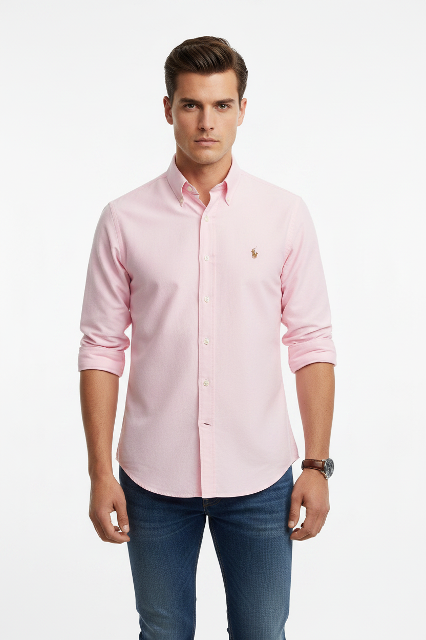 Chemise Ralph Lauren rose pastel