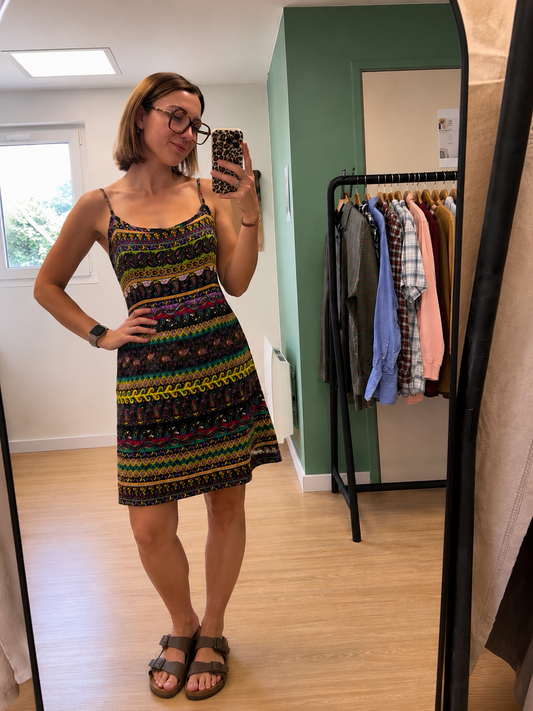 Robe Bohème OzKat Byron Bay – Imprimé Cachemire Multicolore - Taille M/L