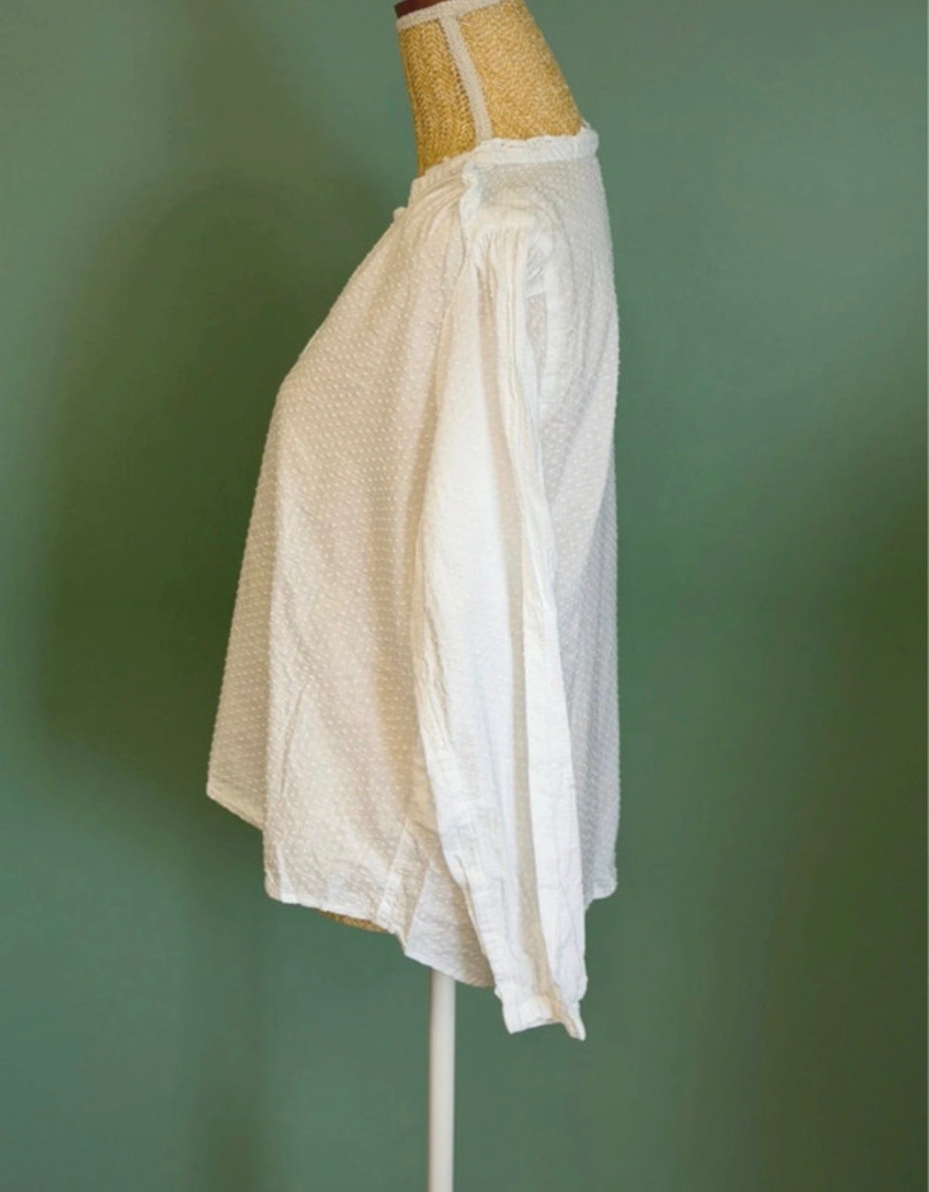 Blouse J.Crew blanche en coton texturé - Taille L