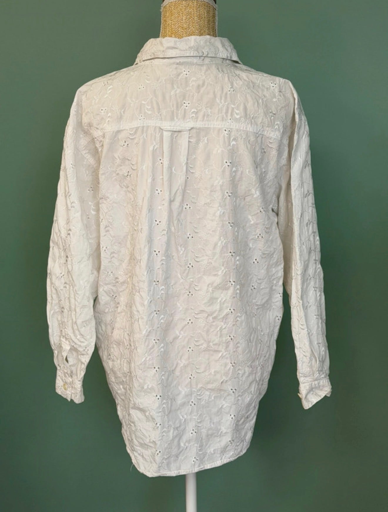 Chemise brodée blanche - Denim & Co – Taille XL