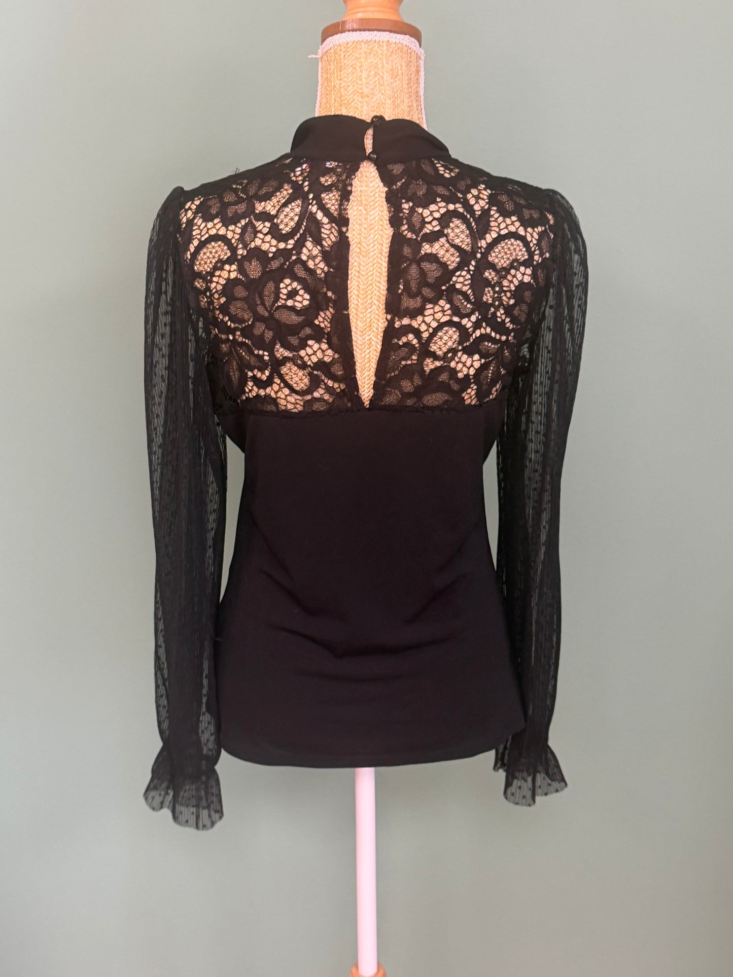 Blouse noire en dentelle Morgan de Toi femme taille M