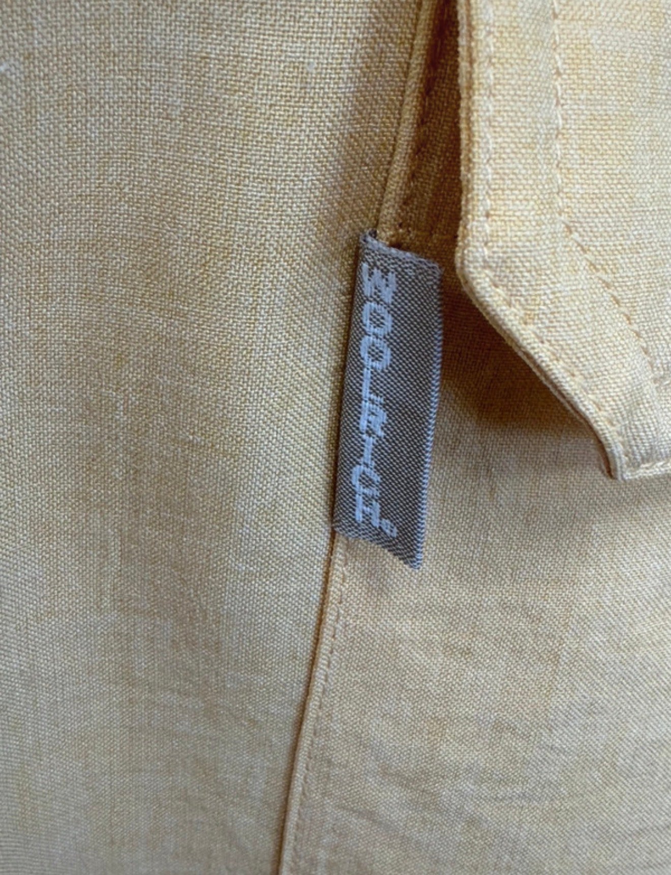 Chemise jaune pastel manches courtes - Woolrich - Taille L