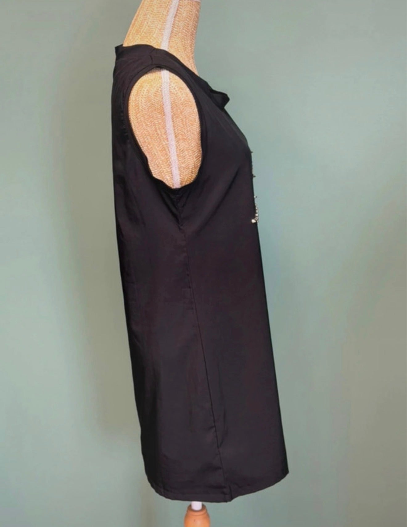 Robe noire fluide avec strass - Ethina - Taille L