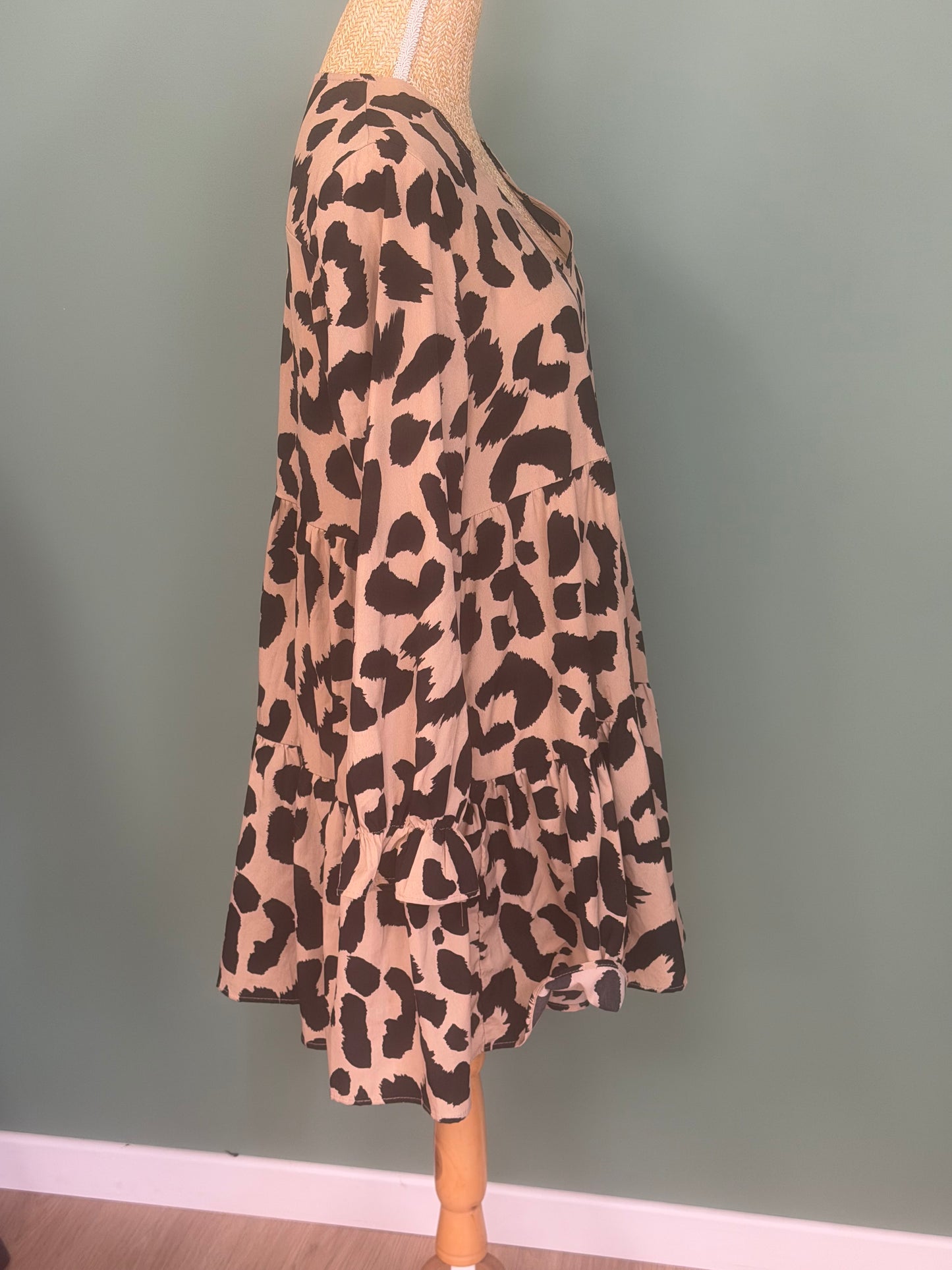 Robe léopard beige et noire Jubylee femme taille M