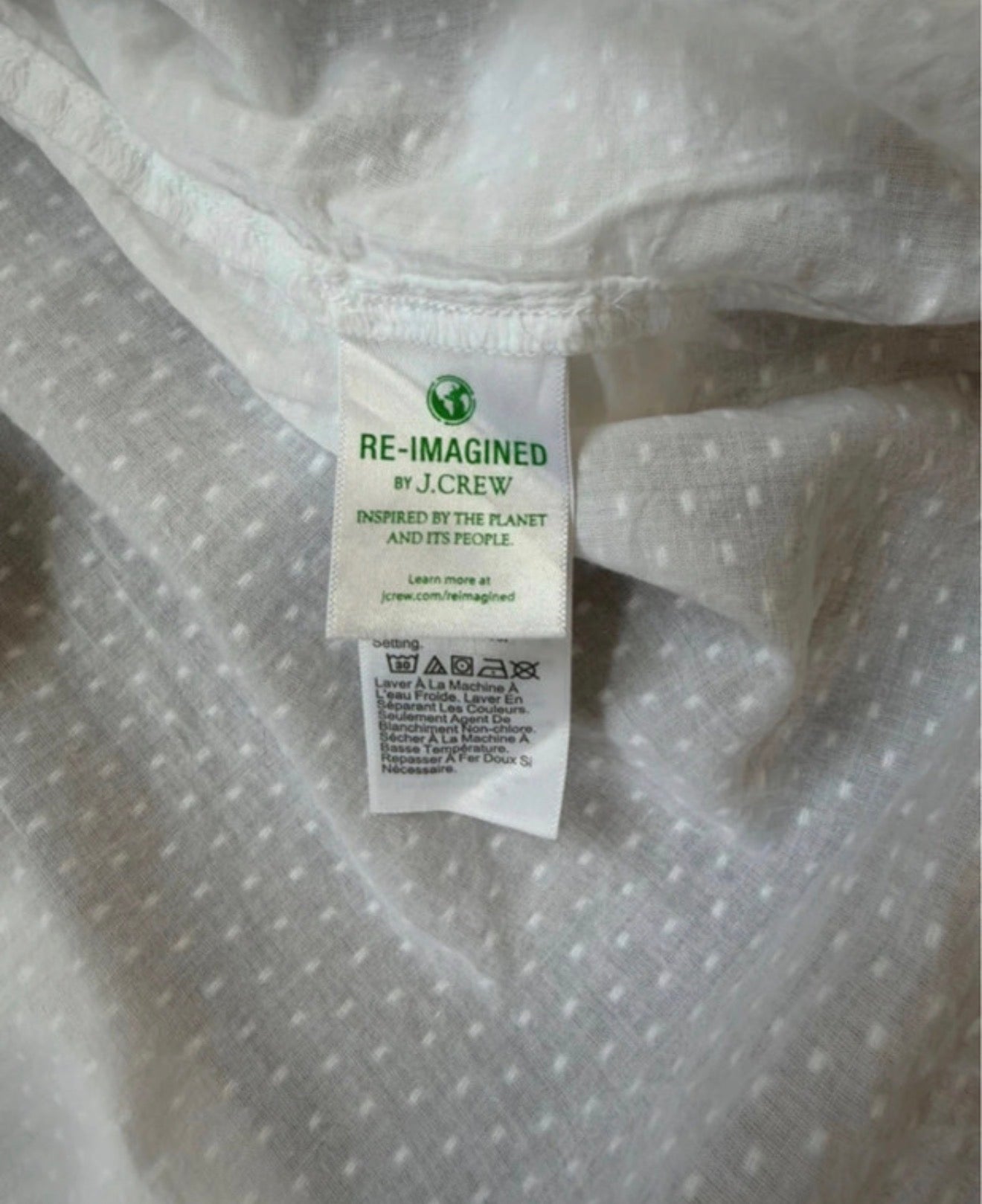 Blouse J.Crew blanche en coton texturé - Taille L