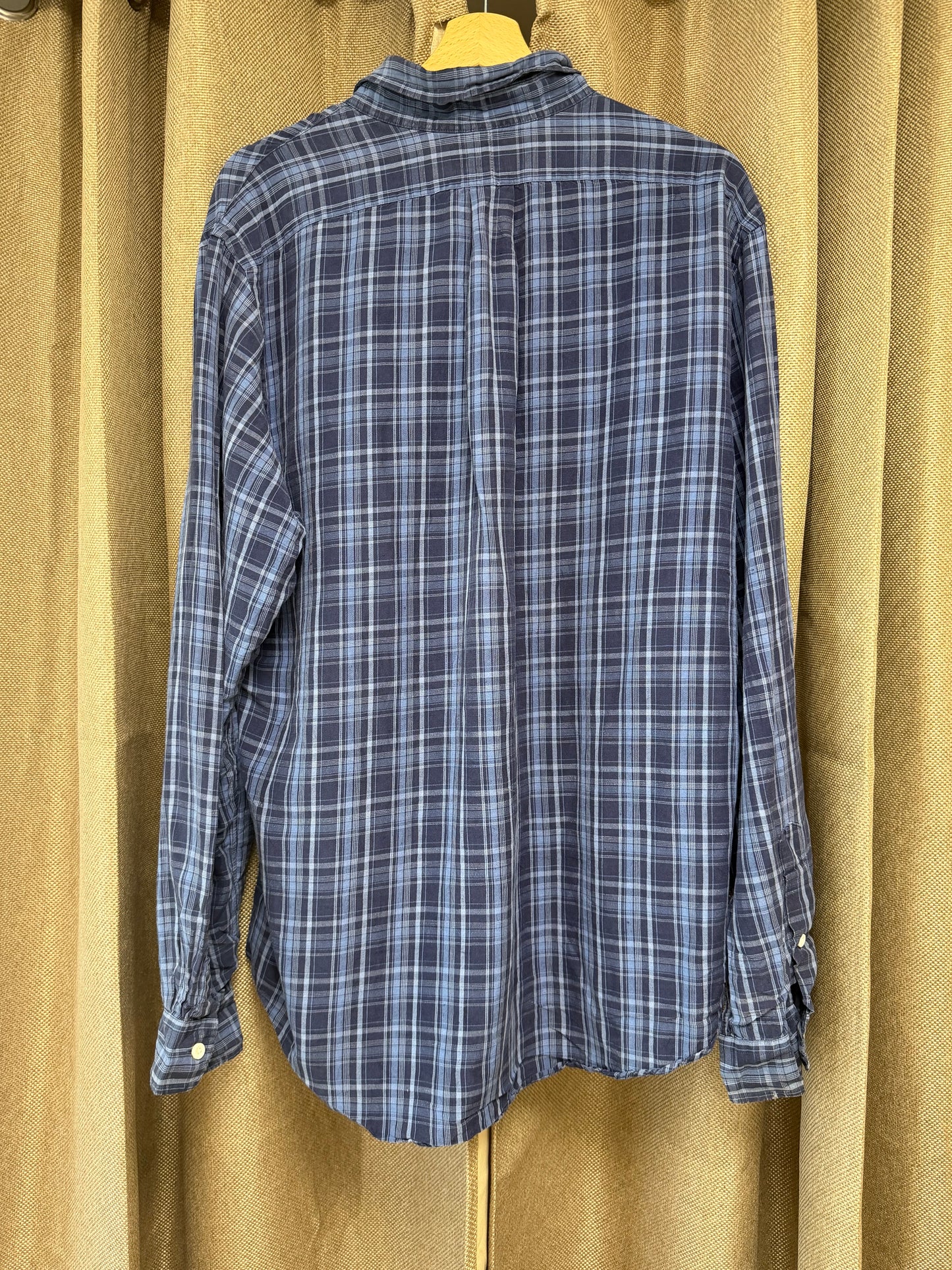 Chemise homme Ralph Lauren Custom Fit à carreaux bleus