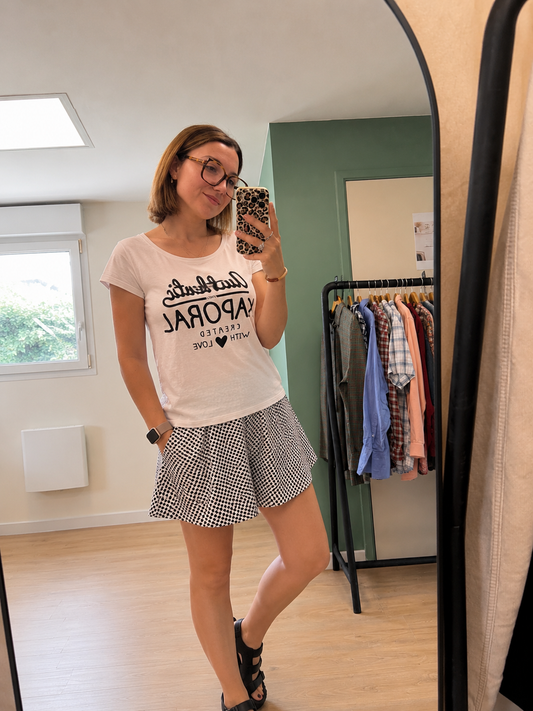T-shirt rose poudré imprimé - Kaporal Authentic - Taile M