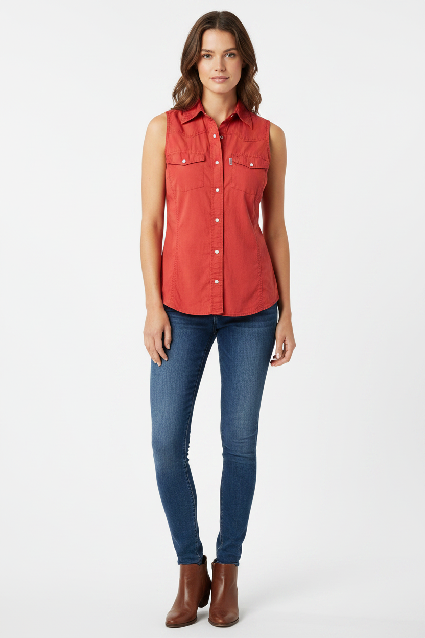 Chemise sans manches Carhartt corail