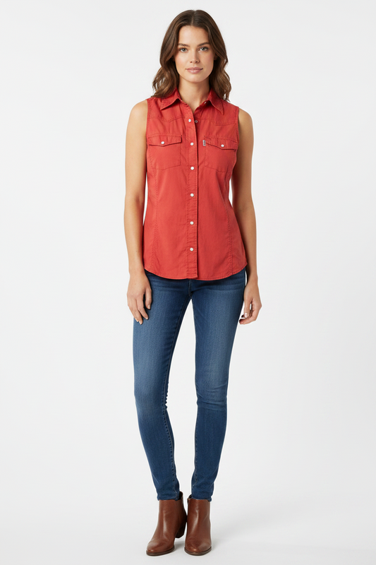 Chemise sans manches Carhartt corail