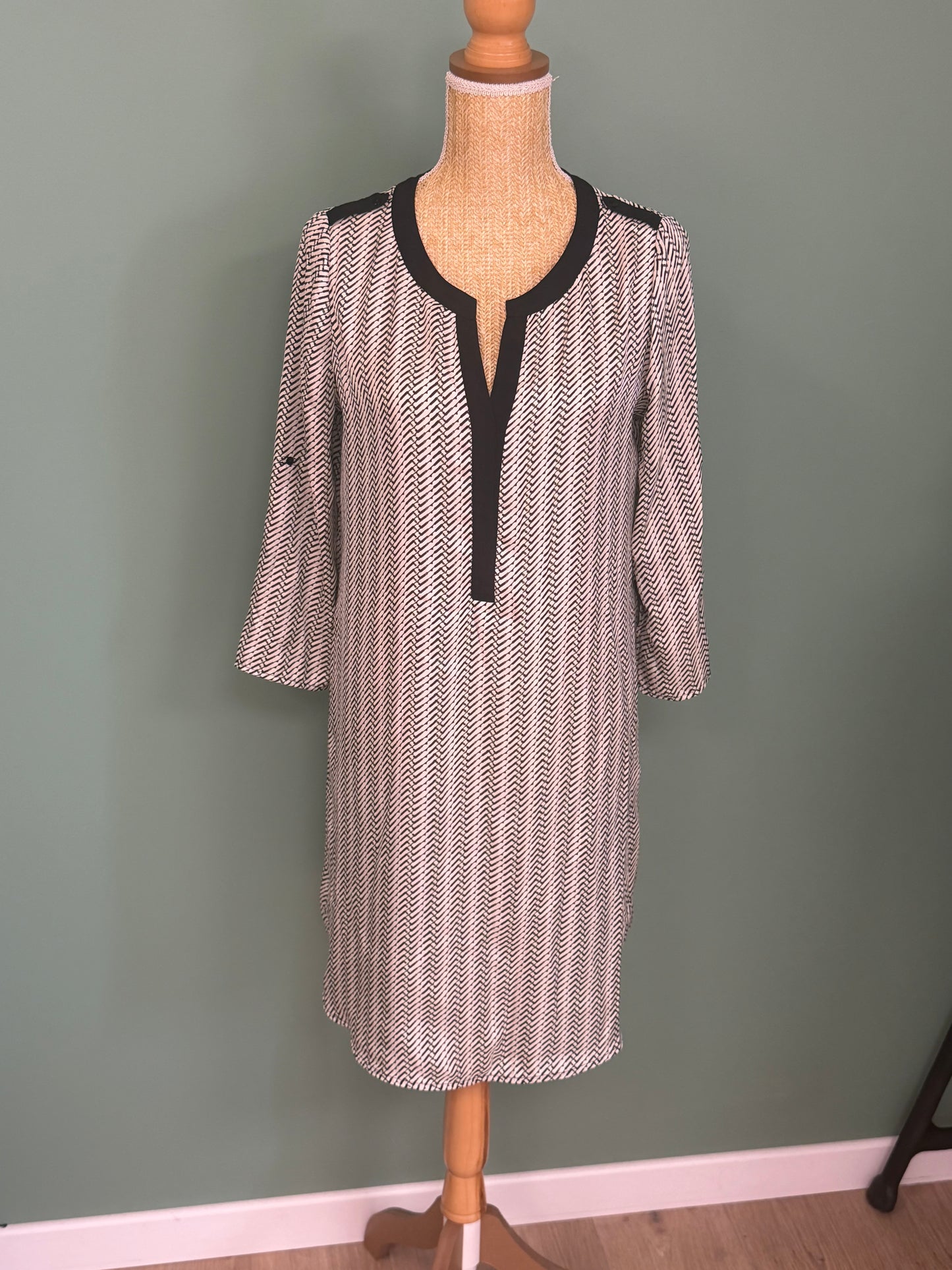 Robe imprimée noire et blanche Promod femme taille L