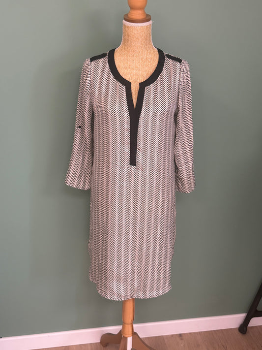 Robe imprimée noire et blanche Promod femme taille L
