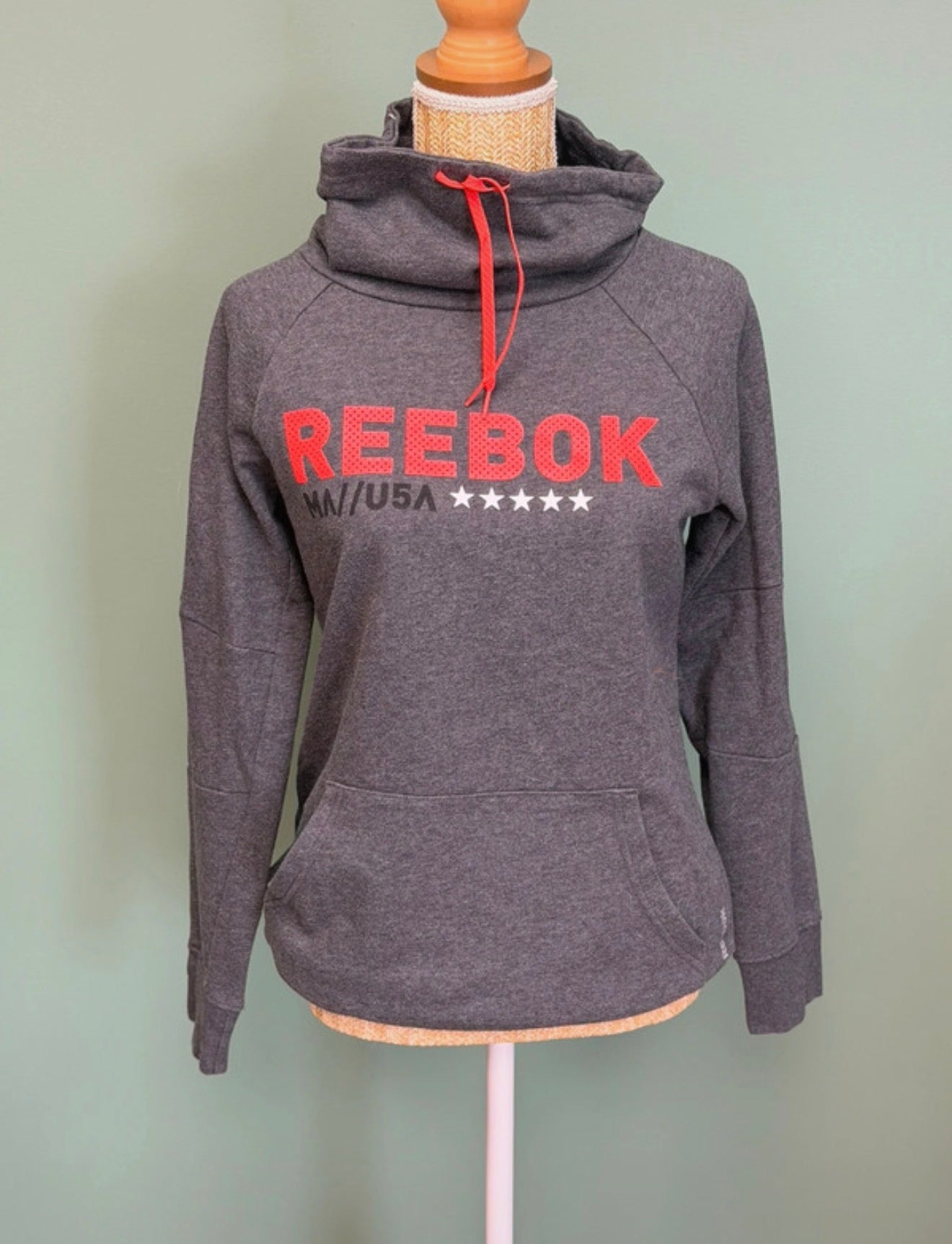 Sweat Reebok gris chiné col montant – Training / Fitness - Taille M